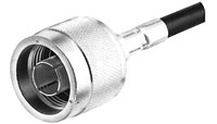 N CONNECTOR/Male, plug, 50 Ohms, 11 GHz, crimp, straight, nickel. For use with RG-213.