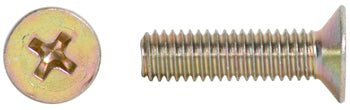 PHILLIPS FLAT HEAD SCREW/Carbon steel plated, 10-32, 3/4