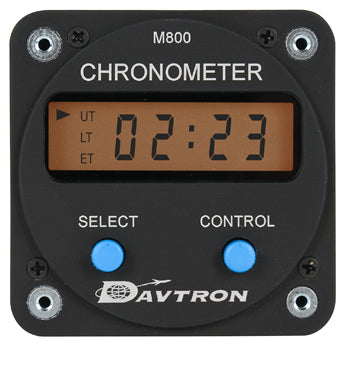 CHRONOMETER/Digital clock with 14V lighting.  Displays Universal time, Local time, and Elapsed time. 2 1/4 internal mount, 2-button control. PMA. 1 year warranty.