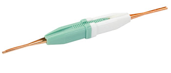 INSERT/EXTRACTION TOOL/22 Gauge. Plastic handle, metal tips, green and white.