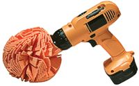 BUFF and POLISH BALL/6 round, orange, fits all drills and air tools.