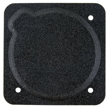 RADIO COVER PLATE/3-1/8 cutout, black plastic, flame retardant. For use with altimeter or VSI.