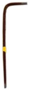 BRISTOL SPLINE WRENCH/Gold band, short L-key, 4 flutes, color coded #1 brown, .033 diameter, length: .218 X 1.218, #1 set screws