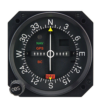 COURSE DEVIATION INDICATOR/3, Lighted, left-right only. For use with Garmin AT CNX80, GX50/60 and SL30 models.