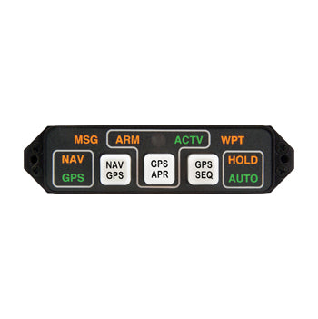 ANNUNCIATION CONTROL UNIT/Control head only, 28V, Horizontal. For use with Garmin GPS 155 and 165 models.