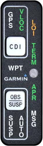 ANNUNCIATION CONTROL UNIT/14V, Vertical. For use with Garmin GTN-650/750 models.