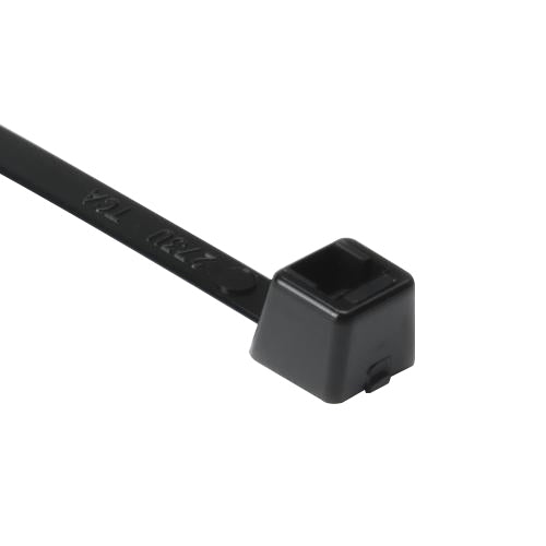 STANDARD CABLE TIE/Black, 6 long, .18 width, 50 lb. tensile strength.